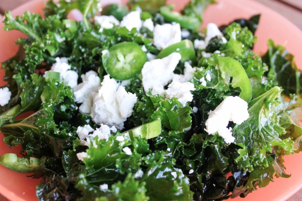 Kale salad mountain