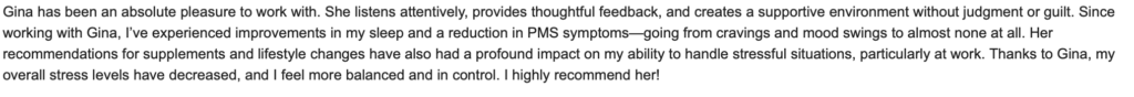 Gina Harney client review