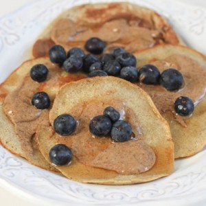 Banana Oat Pancakes With Nut Butter